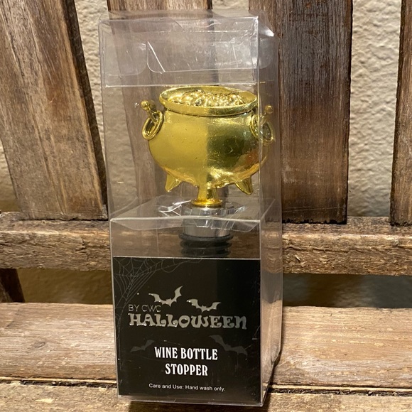 Halloween Witches Cauldron Wine Bottle Stopper, Cauldron Wine Bottle Stopper - Picture 2 of 16